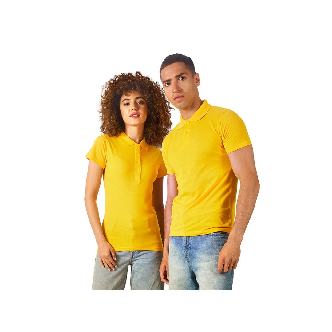 Рубашка поло "First" мужская, золотисто-желтый