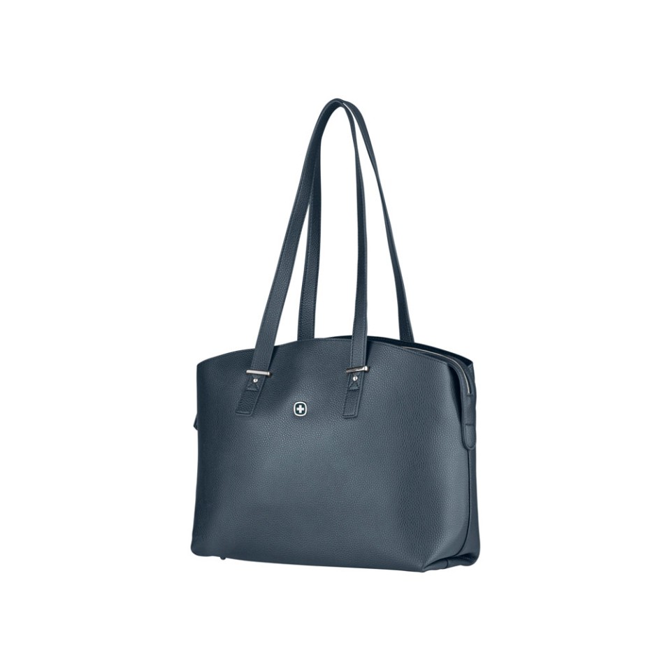 Сумка женская WENGER RosaElli с карманом для ноутбука 14", синяя, полиэстер, 37 x29x19 см