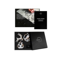 Елочные игрушки ( Снегирь+ Олень+ Ель) Розовый кварц