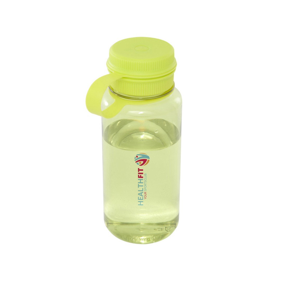 Спортивная бутылка Ryder из переработанного ПЭТ-пластика объемом 900 мл с многофункциональной крышкой, сертифицированная RCS - Лайм