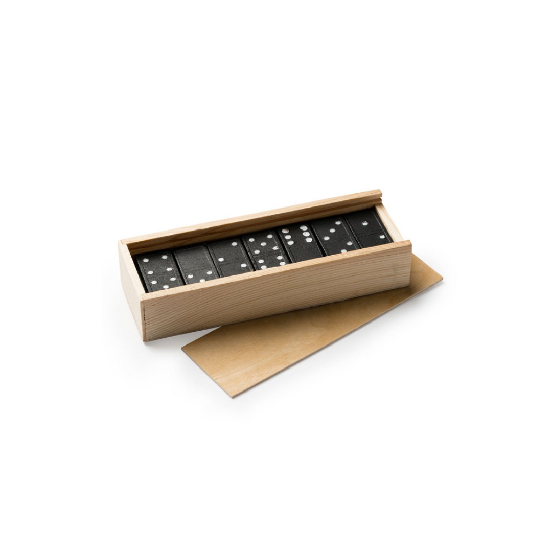 Домино DOMIS из дерева, черный/бежевый