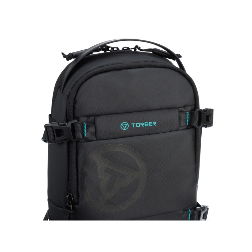 Рюкзак на одно плечо TORBER Xtreme, чёрный, 20 х 8 х 31 см, 5л