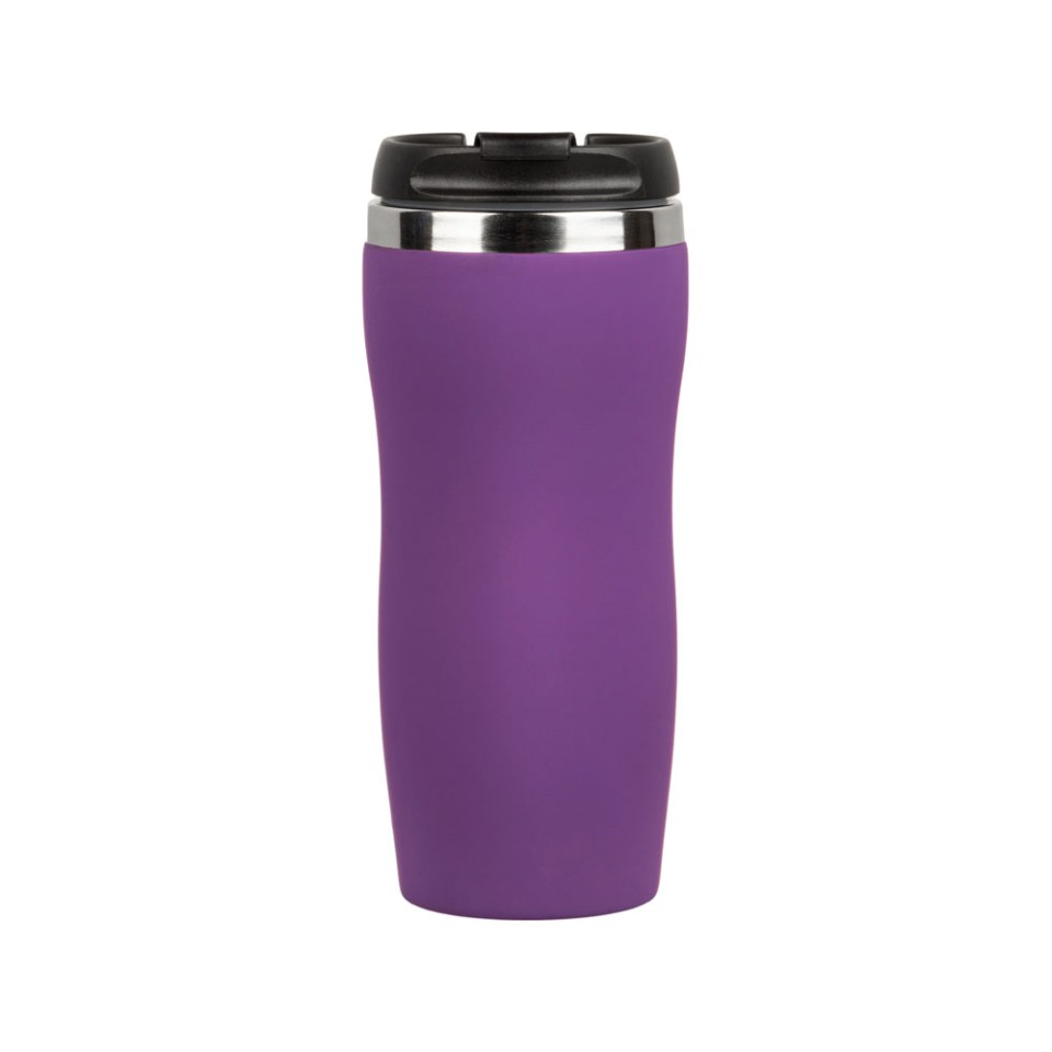 Термокружка "Double wall mug C1", soft touch, 350 мл, фиолетовый