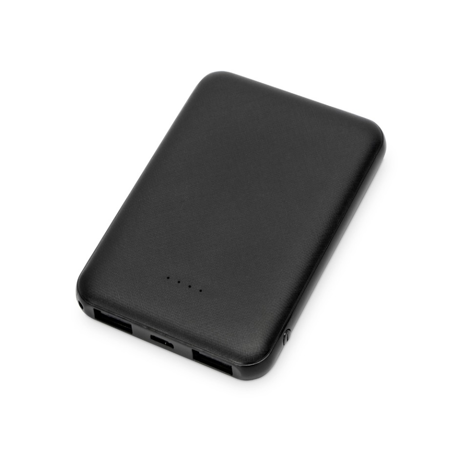 Портативное зарядное устройство"Grind", 5000 mAh, черный