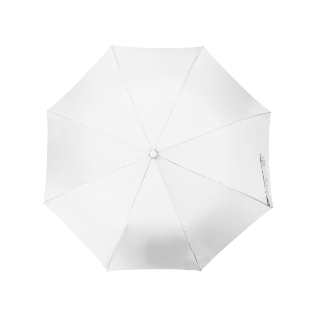 Зонт складной "Tulsa", полуавтоматический, 2 сложения, с чехлом, белый