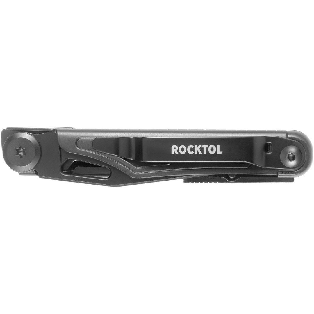 Нож-мультитул Rocktol 12 в 1, кожаный чехол, черный