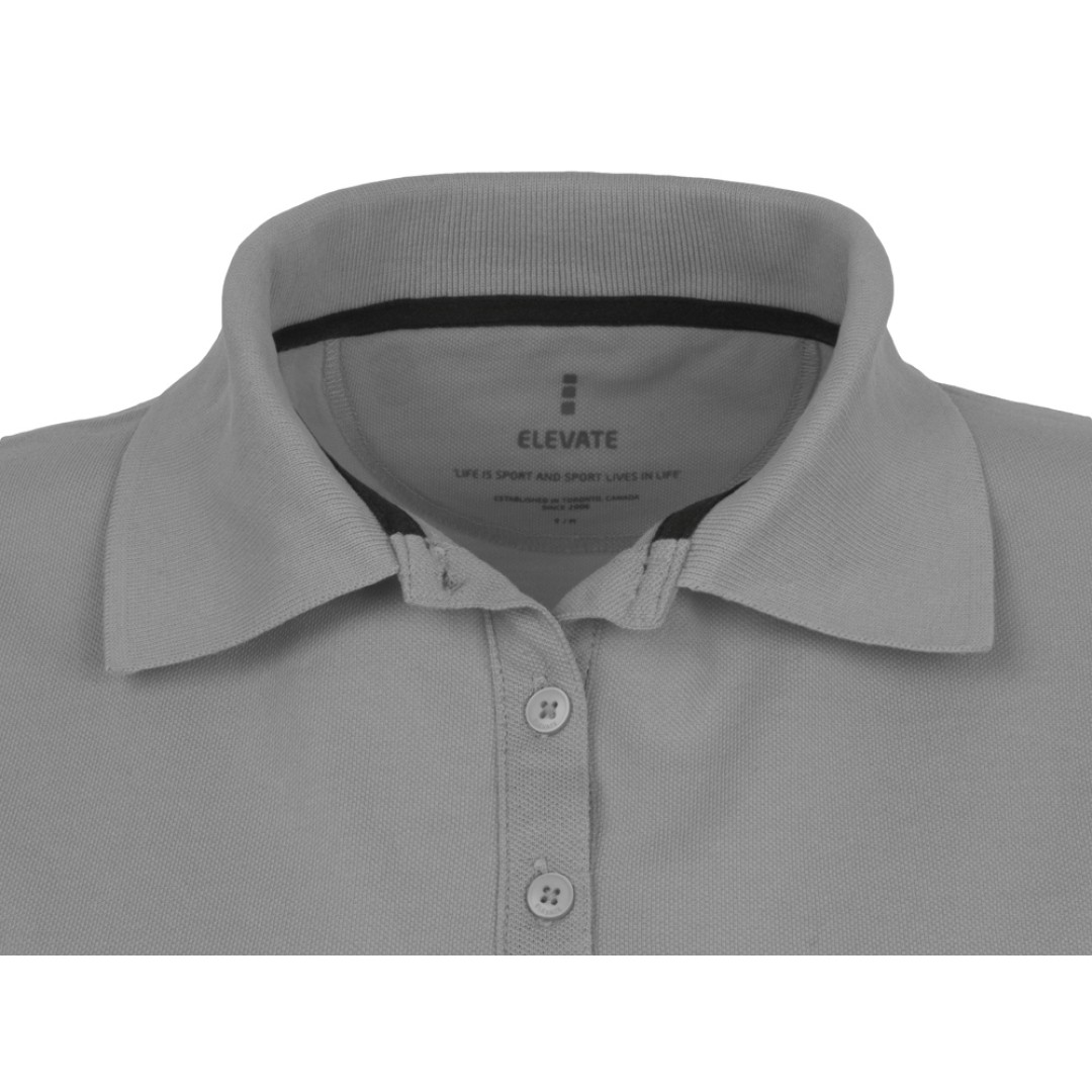 Calgary женская футболка-поло с коротким рукавом, серый меланж