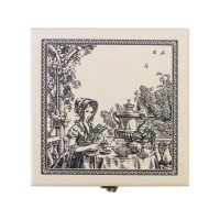 Подарочный набор с чаем «Чайный букет» в деревянной шкатулке, натуральный