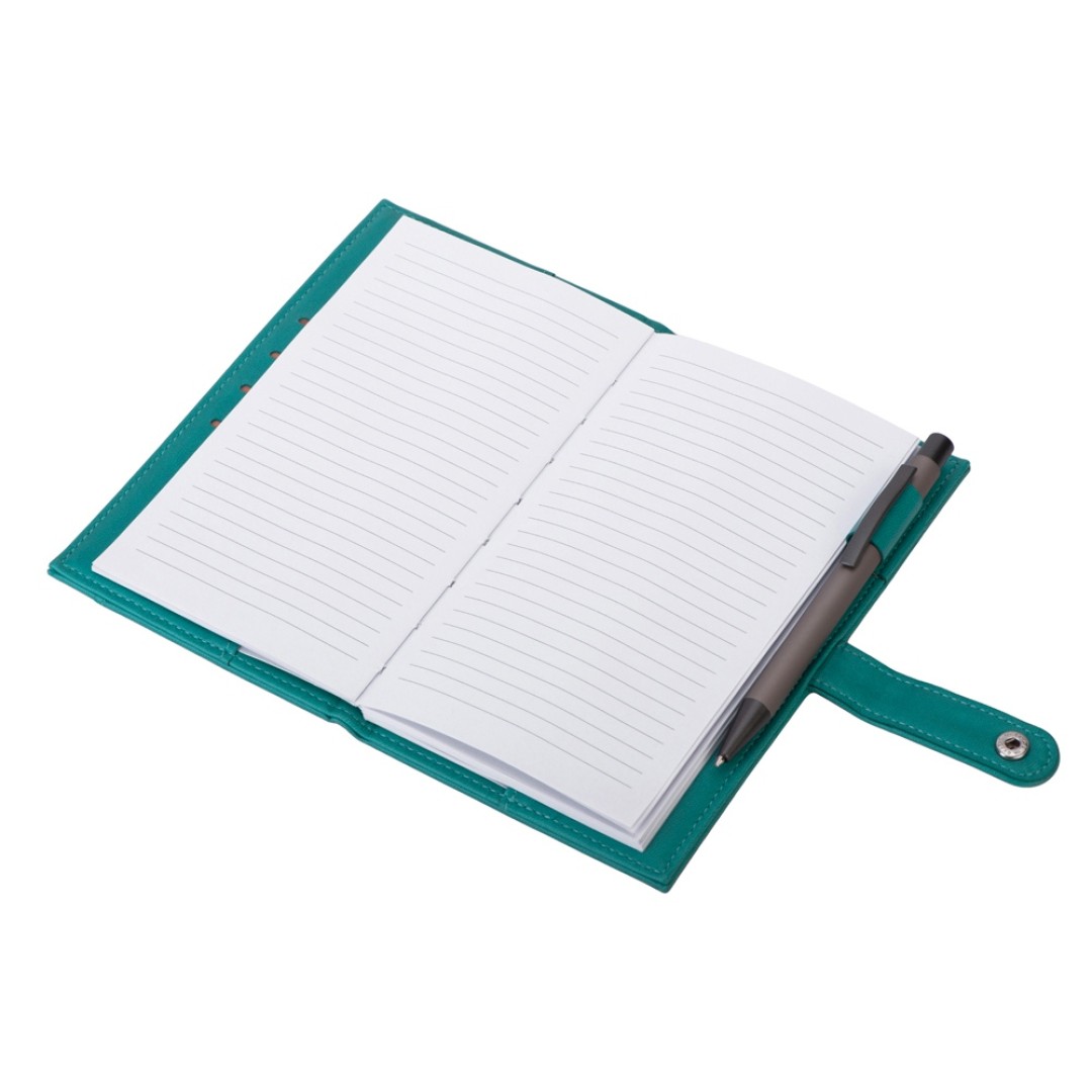 Блокнот-кошелек с сменным блоком А6 "Wall Street", 64 листа, бирюзовый