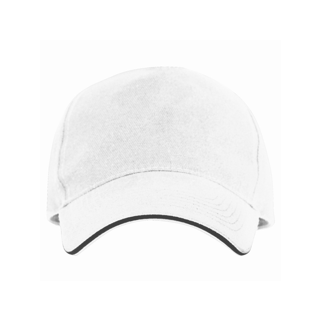 Бейсболка "Eris" унисекс, белый/черный