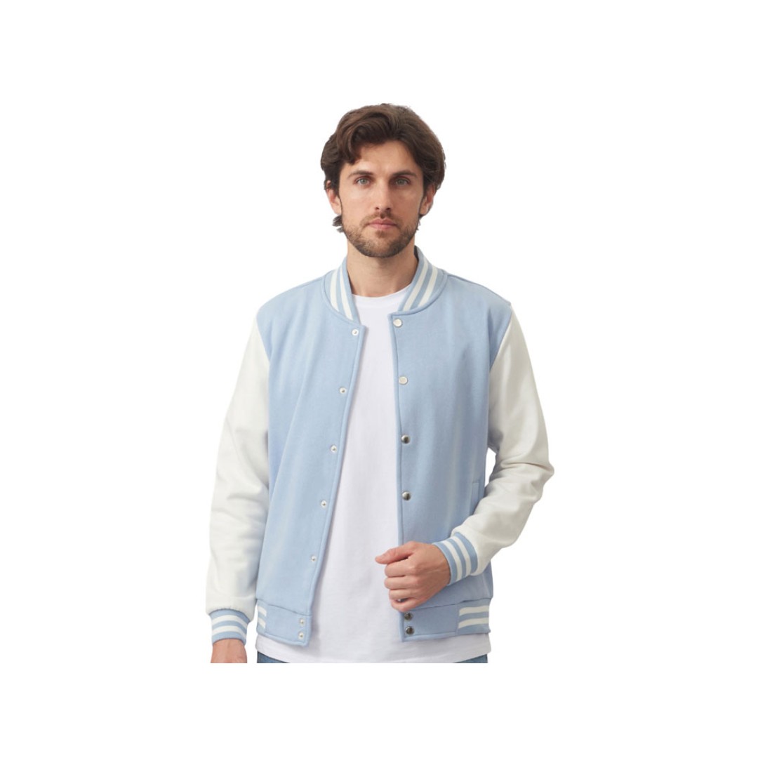Бомбер «Oxford», небесно-голубой/молочный, унисекс