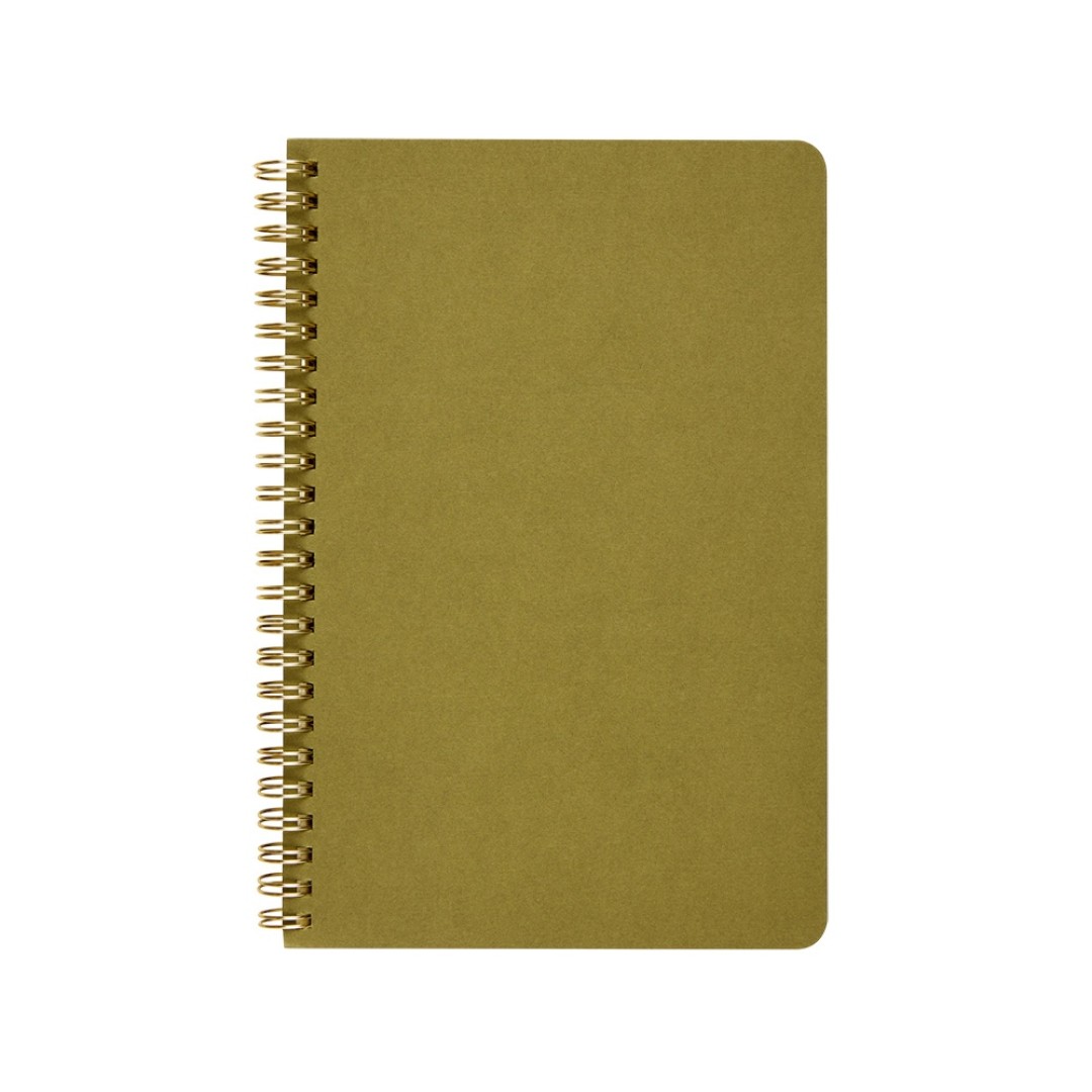 Бизнес тетрадь на гребне А5 "Pragmatic", 60 листов в клетку, зеленый хаки