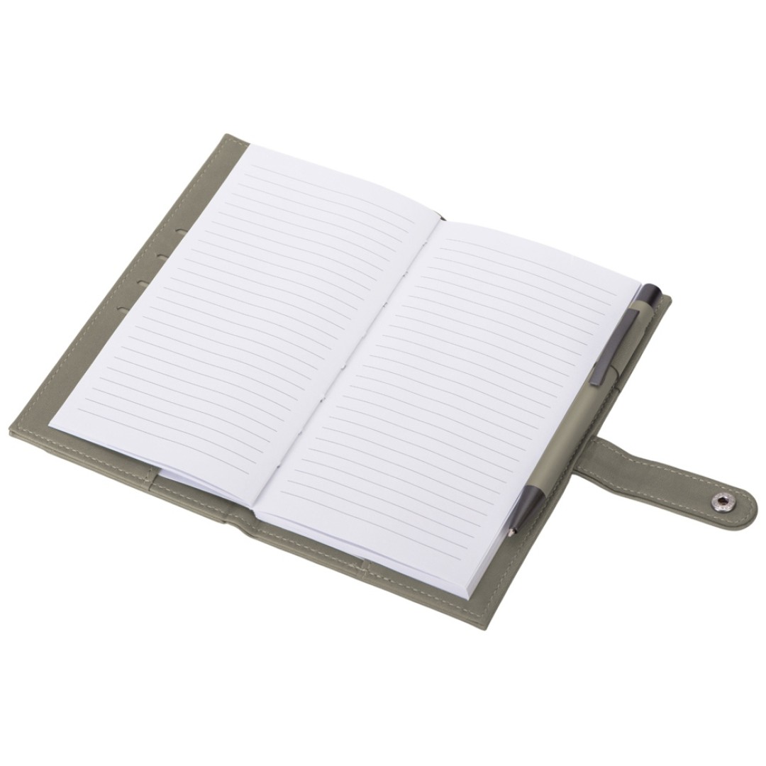 Блокнот-кошелек с сменным блоком А6 "Wall Street", 64 листа, темно-серый