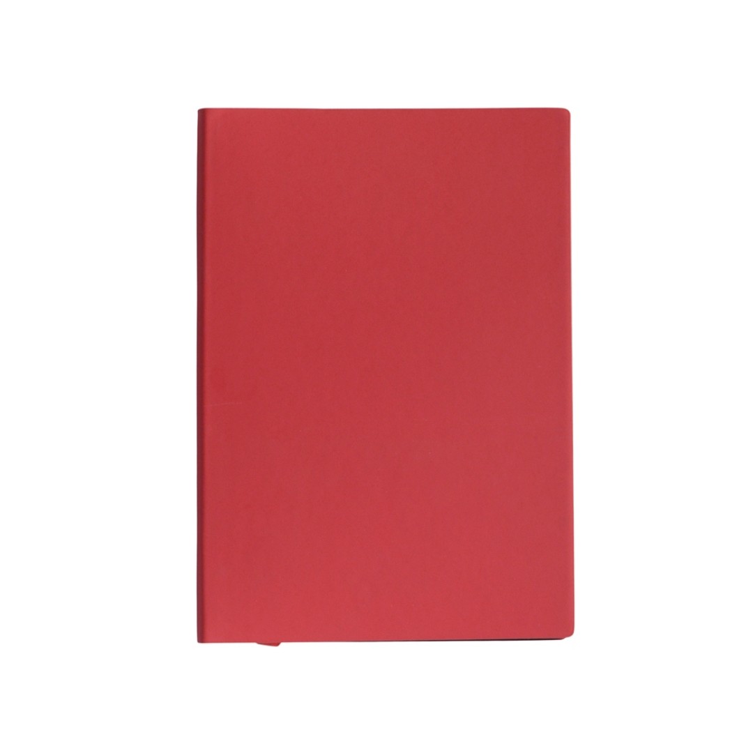 Бизнес-блокнот C1 софт-тач, гибкая обложка, 128 листов, красный