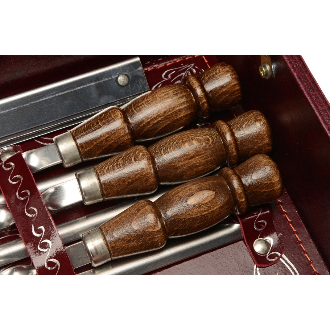 Набор подарочный, 041-6м/0,5 серебро, темно-бордовый