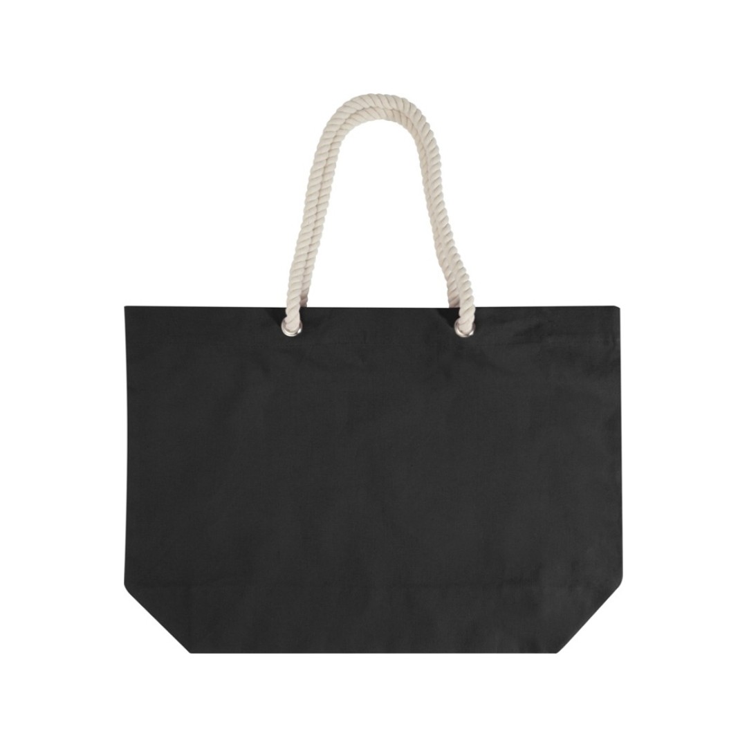 Florida пляжная эко-сумка из переработанного материала, сертифицированного по стандарту GRS, плотностью 270 г/м2 18L - сплошной черный / сплошной черный