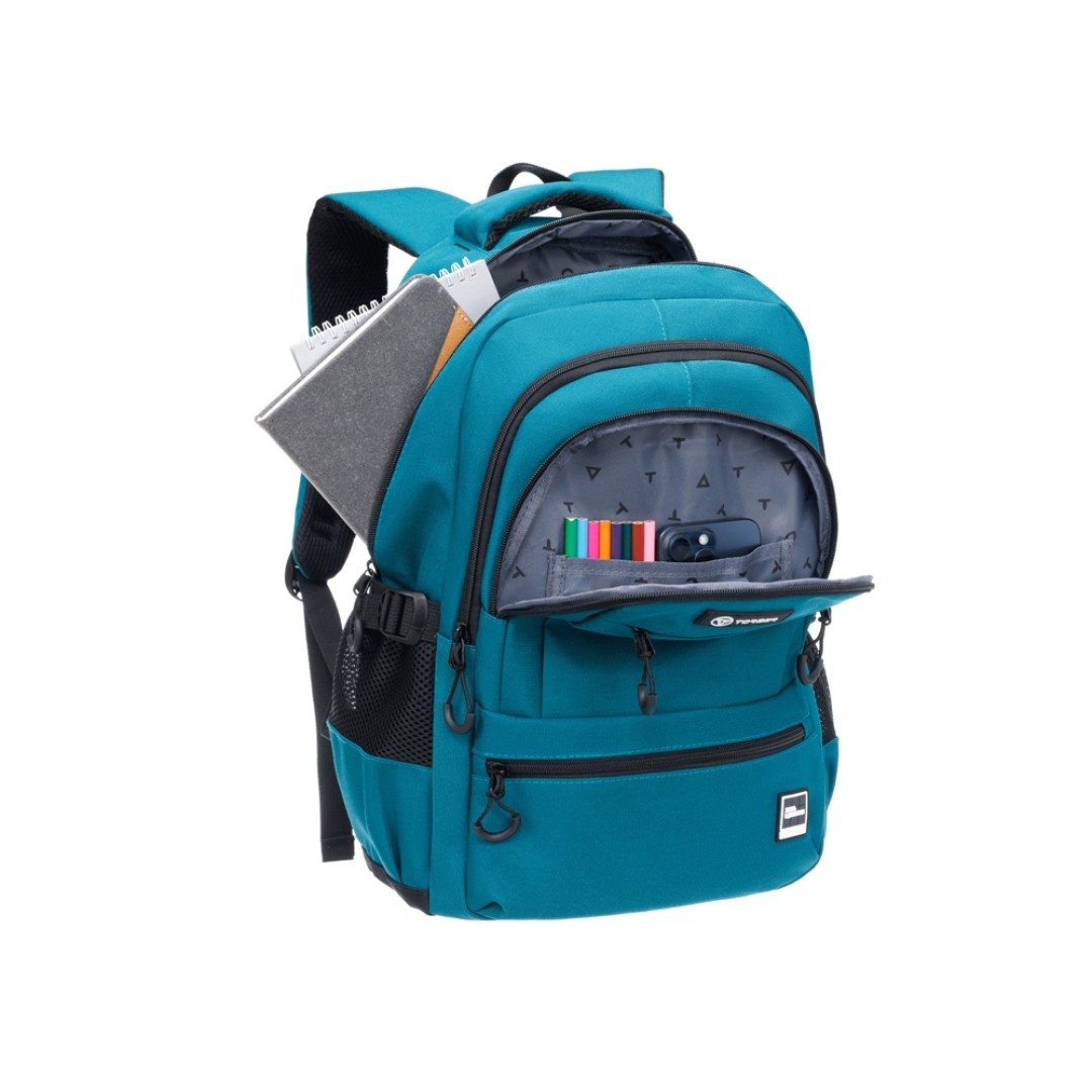 Рюкзак TORBER CLASS X, зелёный, 46 х 32 х 13 см + Мешок для сменной обуви в подарок!