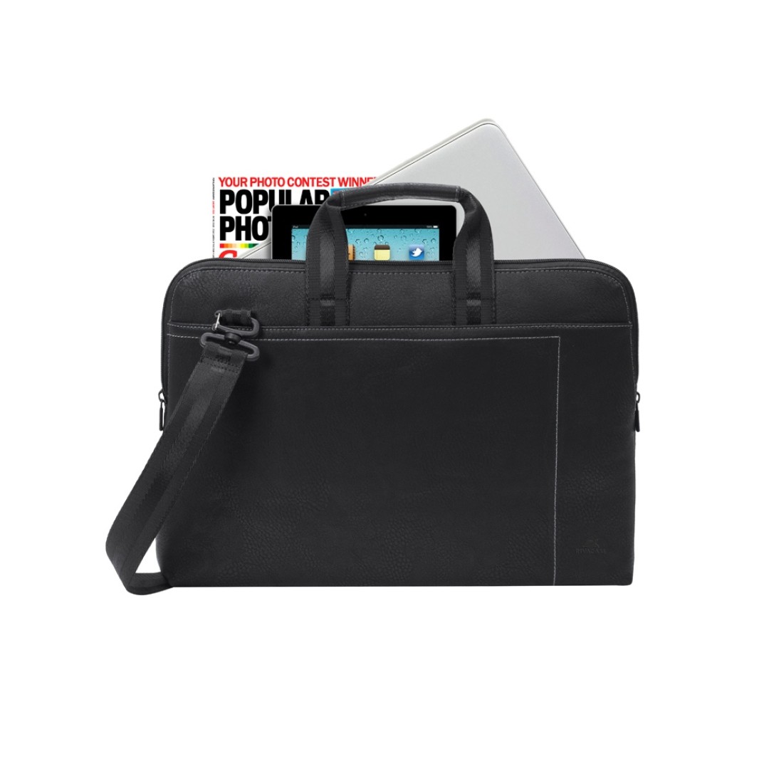 Сумка для ноутбука 15.6" из кожзама 8930, черный