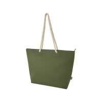 Panama пляжная эко-сумка-холодильник из переработанного материала, с ручками-шнурками 23L, оливковый