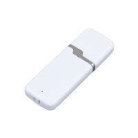 Флешка промо прямоугольной формы c оригинальным колпачком, 64 Гб, белый