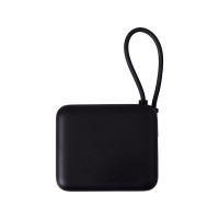 Внешний аккумулятор со встроенным кабелем «Liri», QC/PD, 10000 мАч, черный