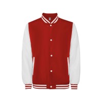 Бомбер утепленный «California» унисекс, красный/белый