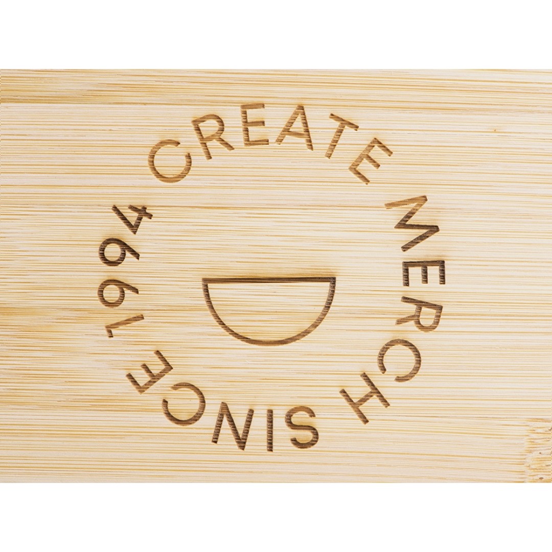 Ланчбокс Lunch с крышкой, бежевый (гравировка)