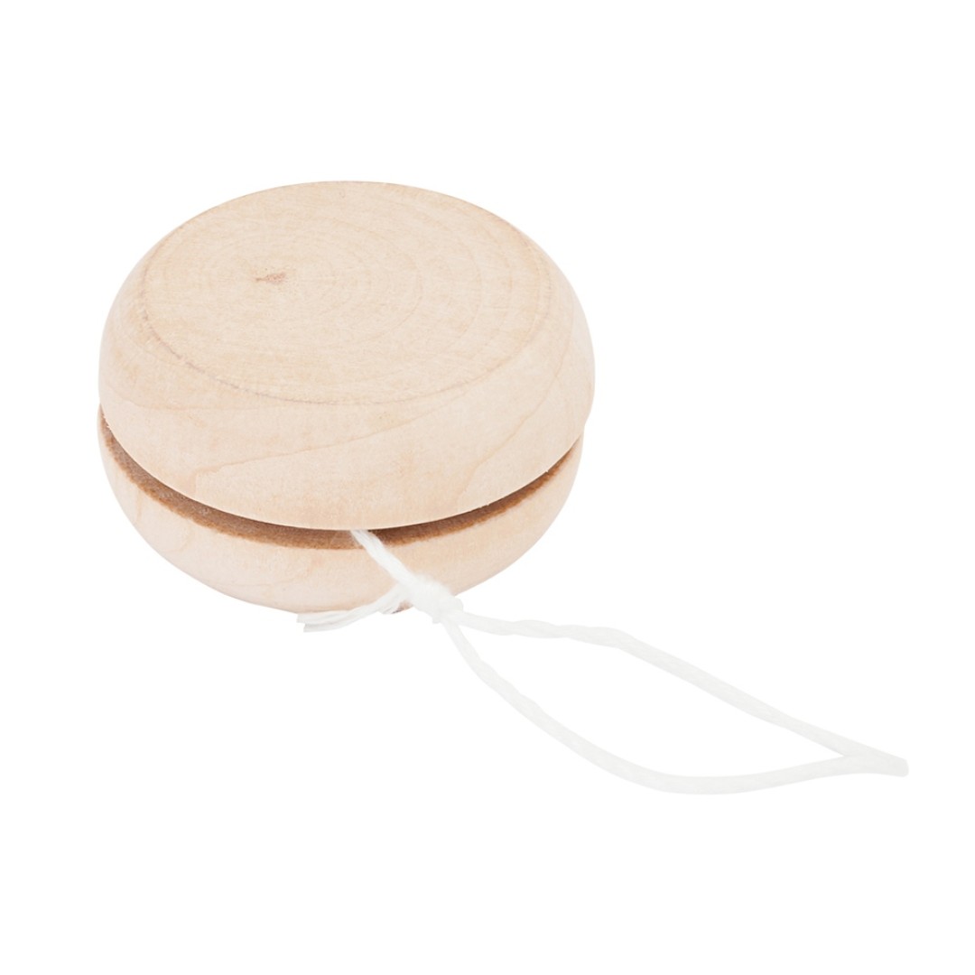 Деревянное йо-йо ROSKO с белым шнуром длиной 75 см, натуральный