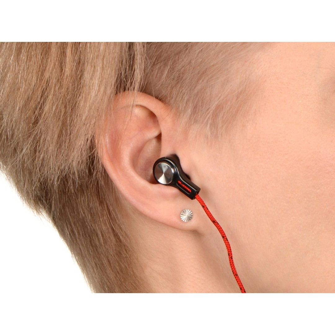 Набор с наушниками и зарядным кабелем 3-в-1 "In motion", красный