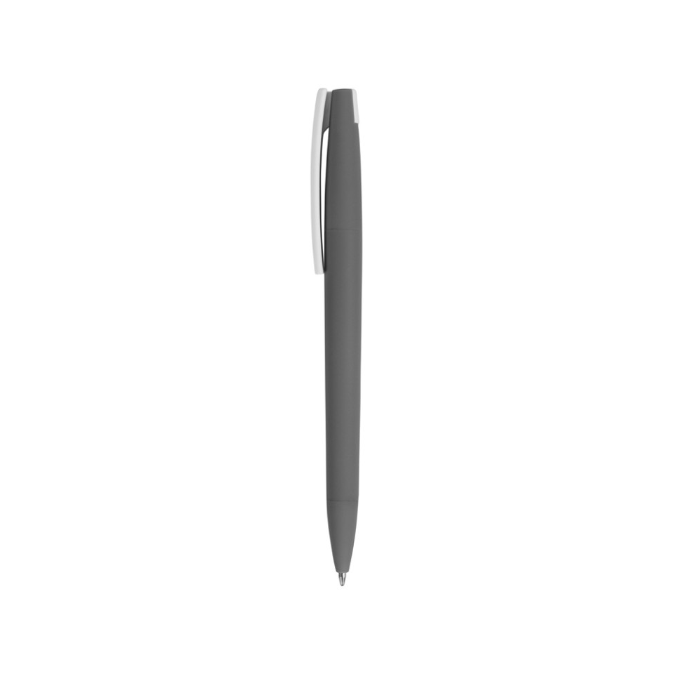 Ручка пластиковая soft-touch шариковая «Zorro», серый/белый