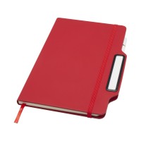 Nexus блокнот формата А5 в твердой обложке с ручкой и карандашом - Красный