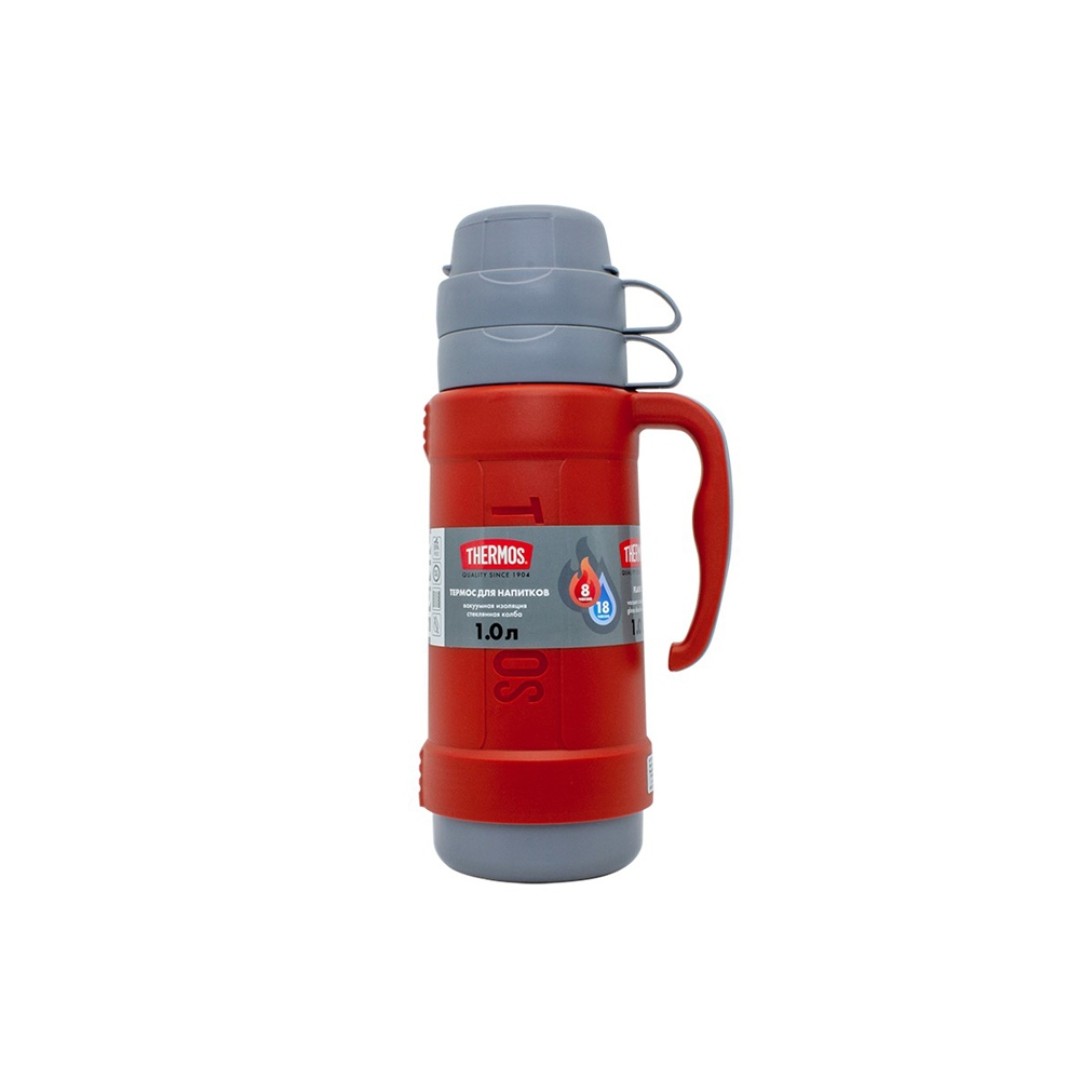 Термос со стеклянной колбой тм THERMOS PICNIC 40 Series Red 1,0L