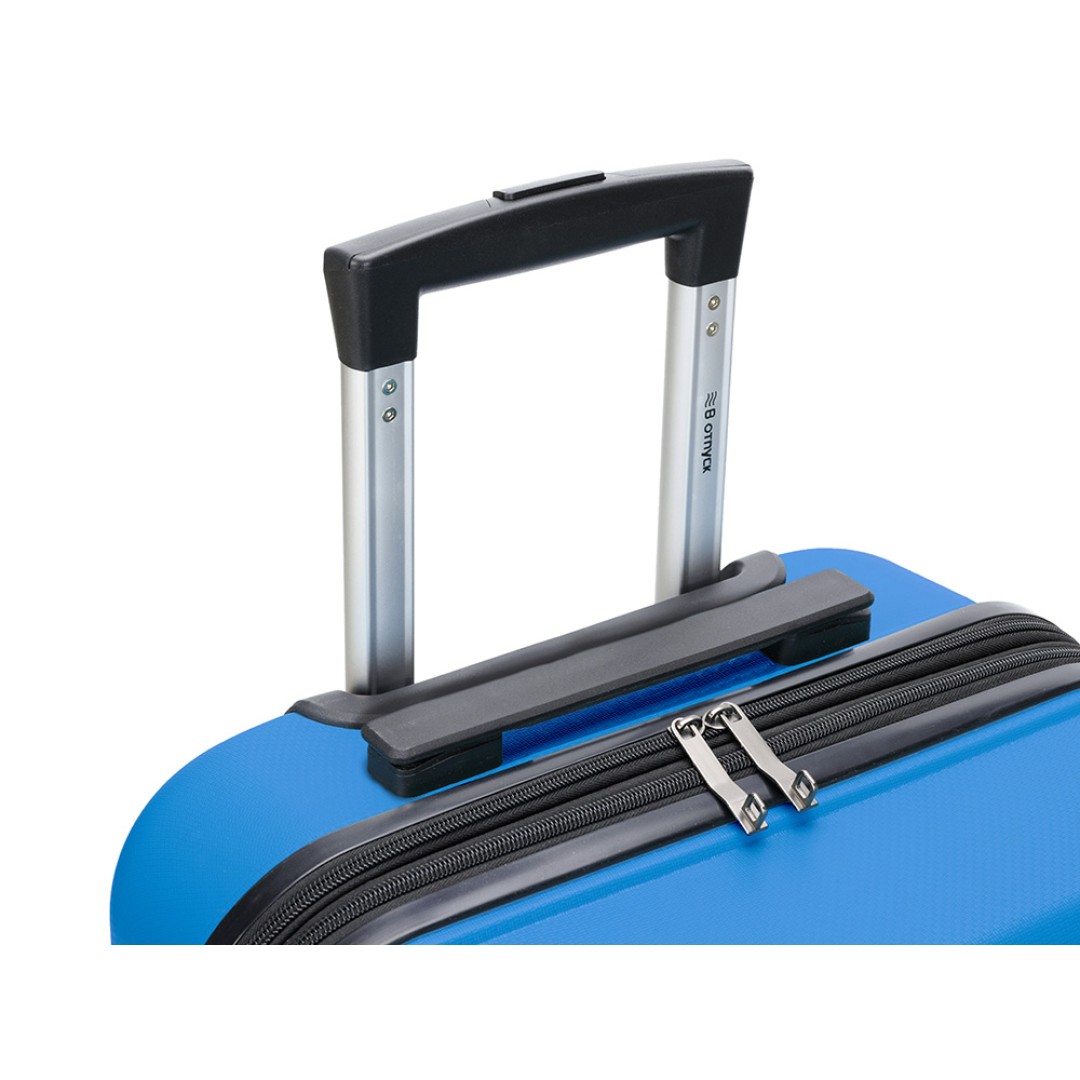 Чемодан TORBER В Отпуск, ярко-синий, полипропилен, 55 х 36 х 21,5 см, 37 л