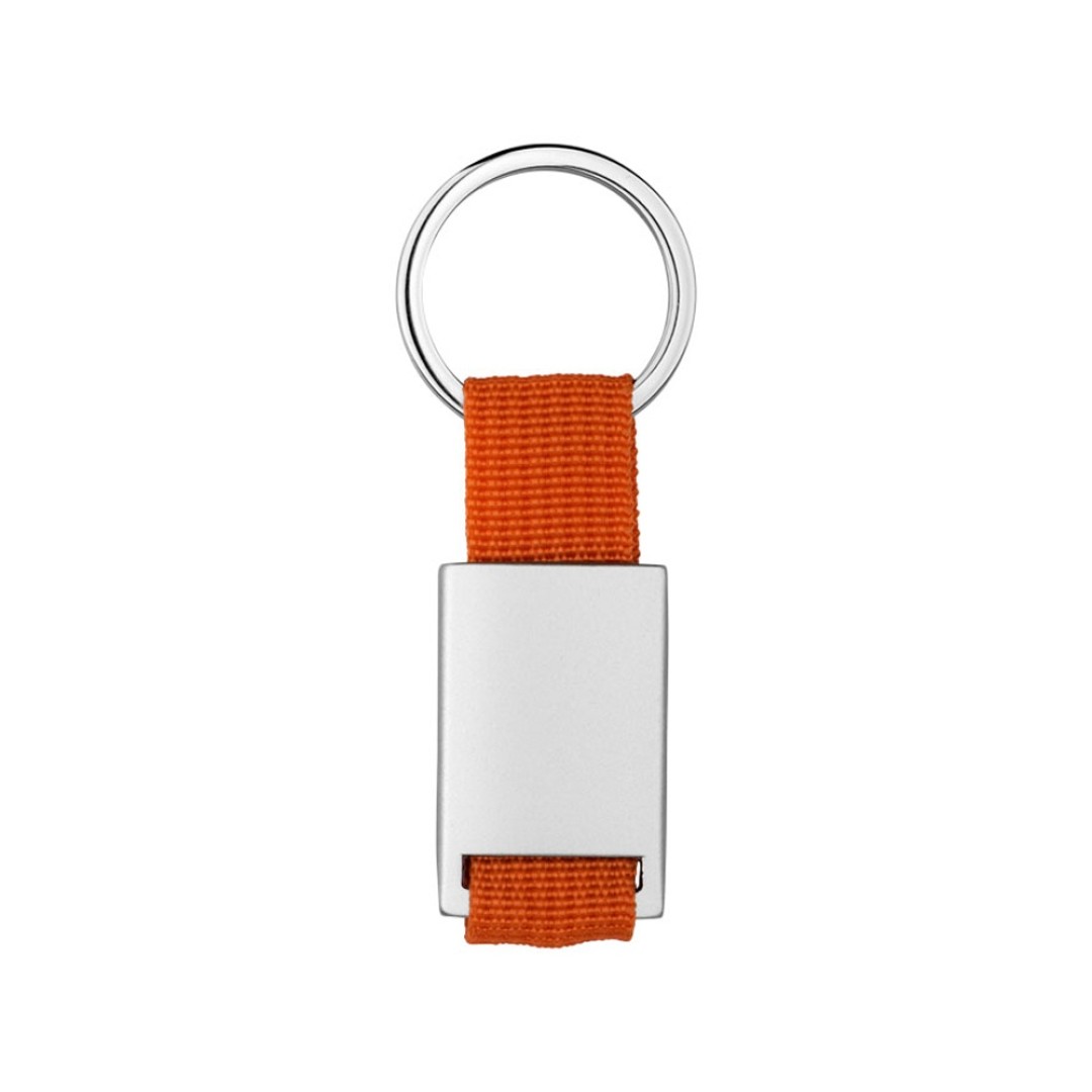 Брелок "Mondo", серебристый/оранжевый