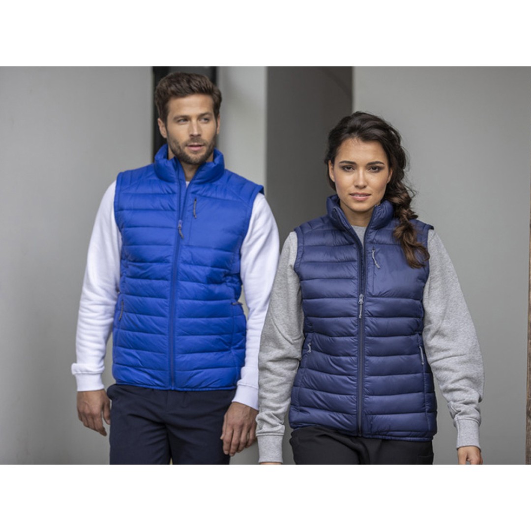 Мужской утепленный жилет Pallas  из переработанных материалов по стандарту GRS - Темно - синий