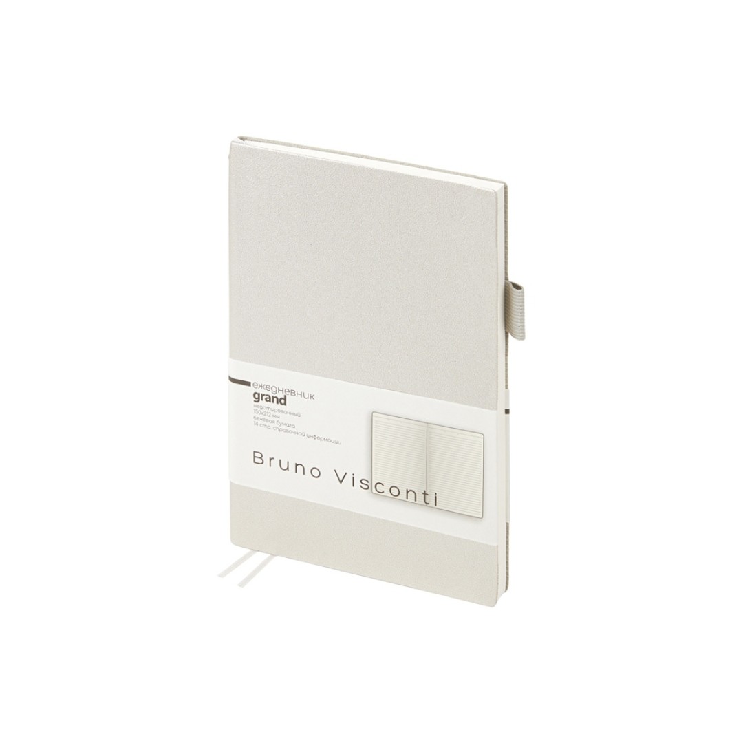 Ежедневник недатированный А5 "Grand", серебро