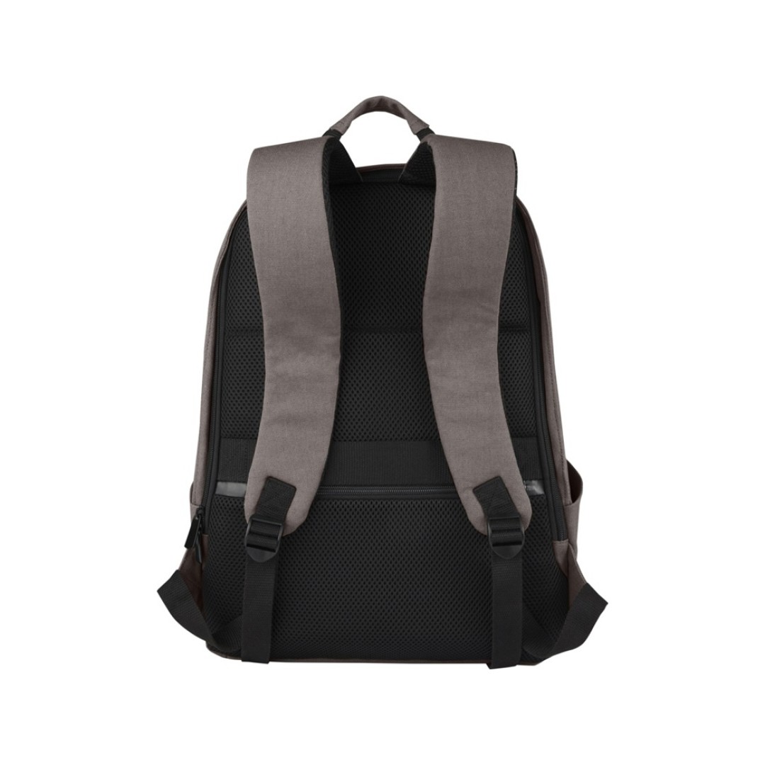 Рюкзак для ноутбука 15,6 дюймов с защитой от кражи Joey объемом 18 л из брезента, переработанного по стандарту GRS, серый