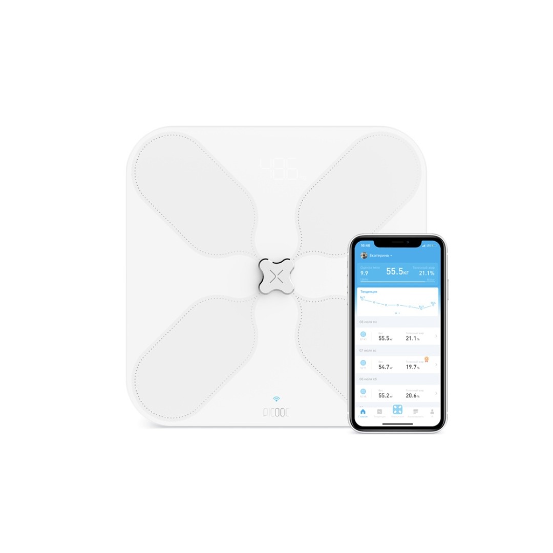 Умные диагностические весы с Wi-Fi Picooc S3 White V2 (6924917717346), белый