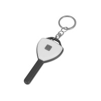 Брелок-фонарик COB "Switch", белый/серый