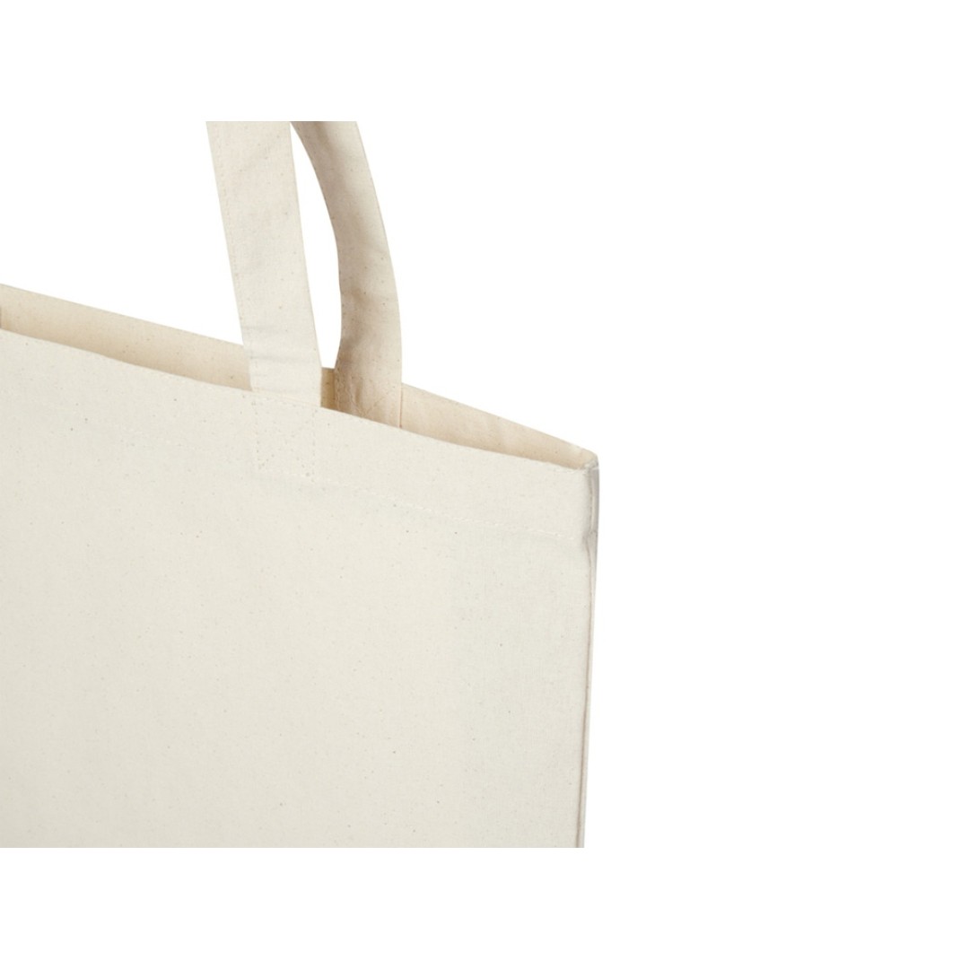 Orissa эко-сумка из органического материала GOTS с широким дном, 180 г/м2, 11 л - Натуральный