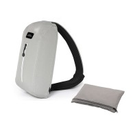 Сумка-слинг «Nomad» на одно плечо из водостойкого переработанного пластика, серый