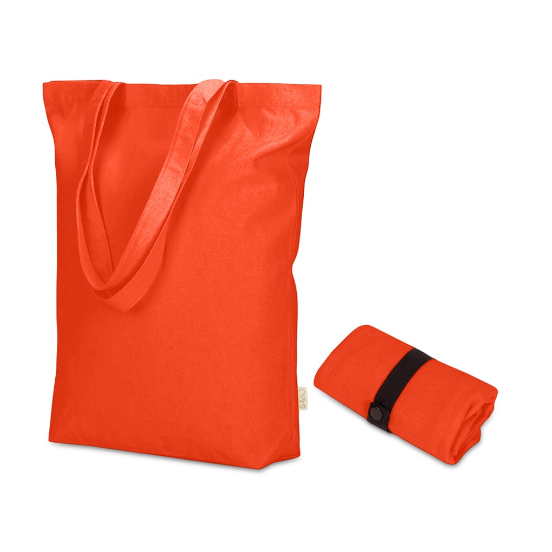 Сумка Fixy из переработанного хлопка с фиксирующей эластичной лентой, оранжевый