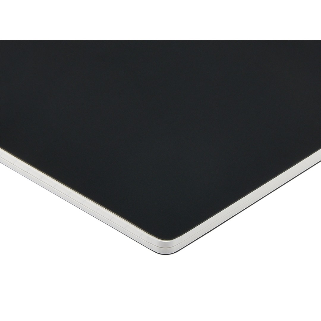 Тетрадь с каменной бумагой А5 "Carrara" 40 л., линейка, черный