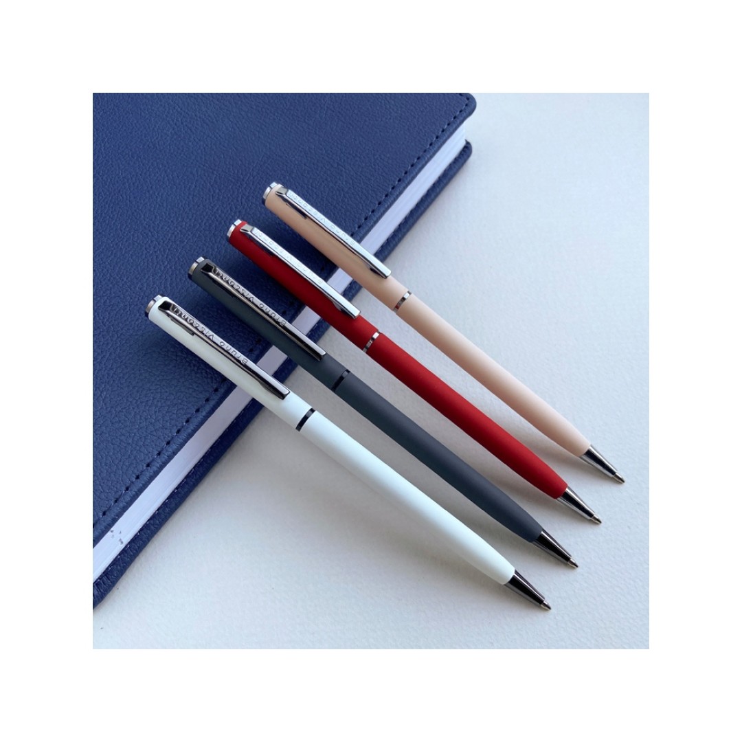 Ручка металлическая шариковая «Palermo», софт-тач, 0,7 мм,  красный