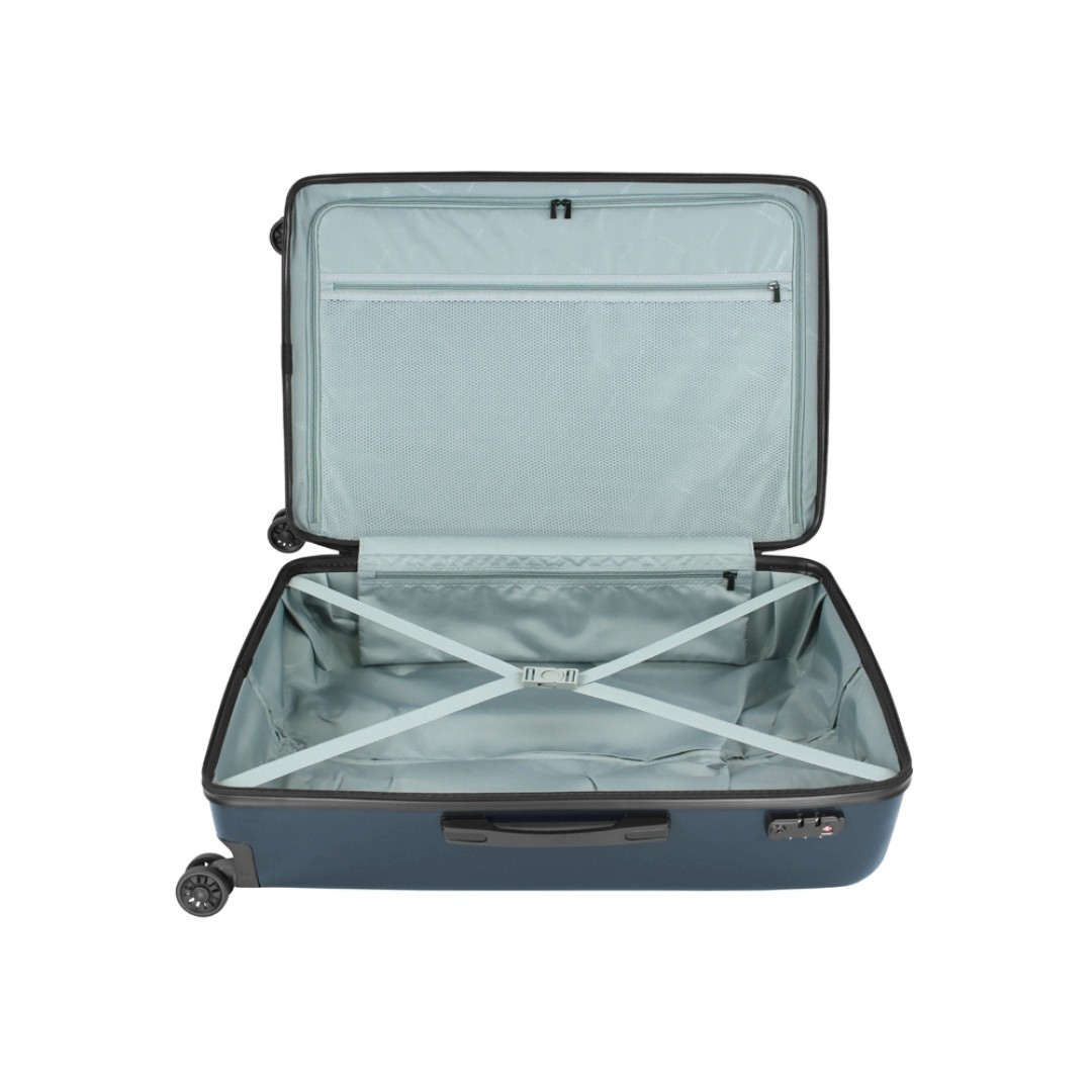 Чемодан BUGATTI Kallisto, синий, АБС-пластик, 50,5х30,5х74 см, 100 л