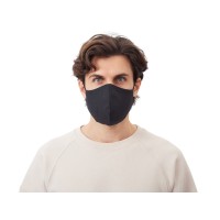 Маска для лица многоразовая из хлопка, анатомической формы, черный