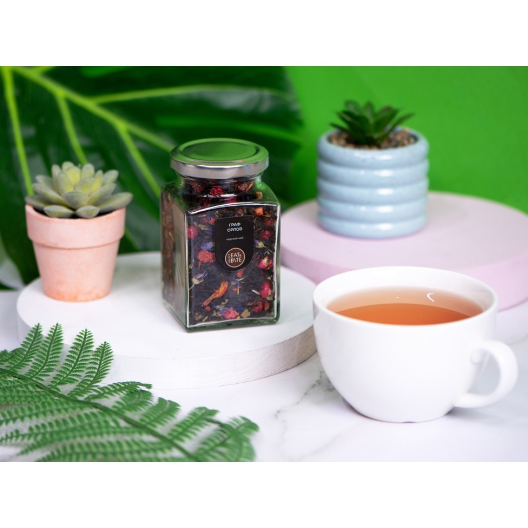 Чай черный, серия "Bouquet", граф Орлов, стеклянная банка