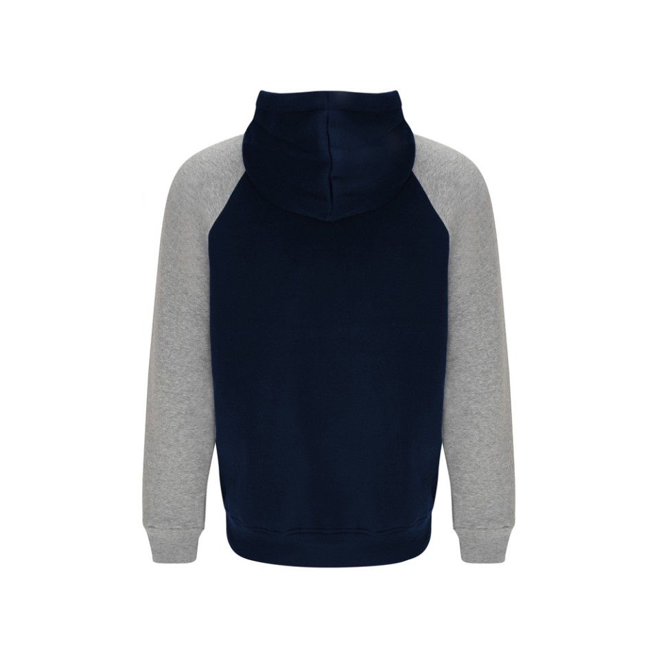 Толстовка с капюшоном "Badet" мужской, серый меланж/нэйви