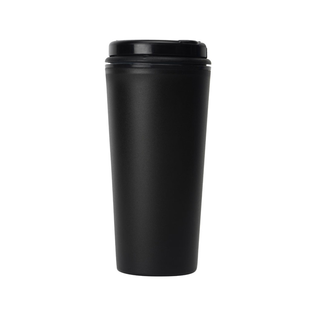 Стакан-тамблер Moment с кофейной крышкой, 350 мл, цвет черный