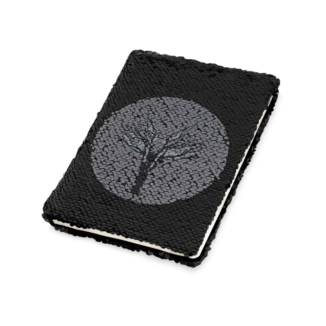 Блокнот с пайетками «Fashion», черный